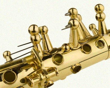 Gear4Music SS-100G soprano palm key toneholes
